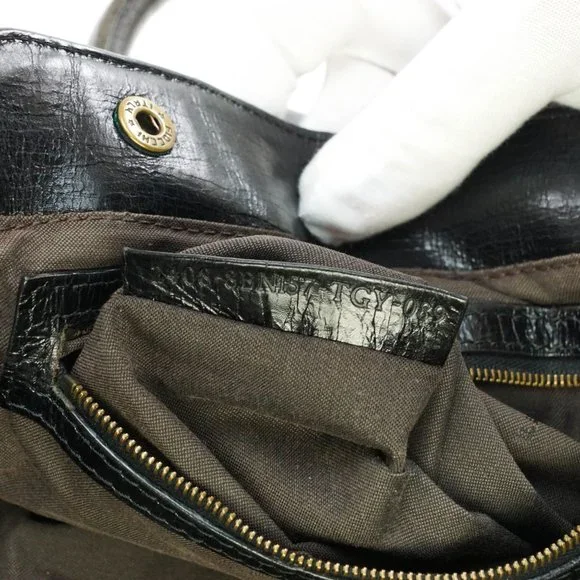 Auth Fendi Hand Bag Leather Black #25155F84 - Picture 10 of 13